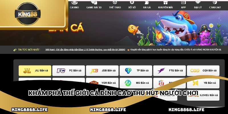 Khám phá thế giới cá đỉnh cao thu hút người chơi