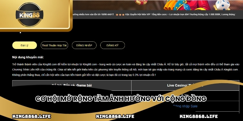 Cơ hội mở rộng tầm ảnh hưởng với cộng đồng